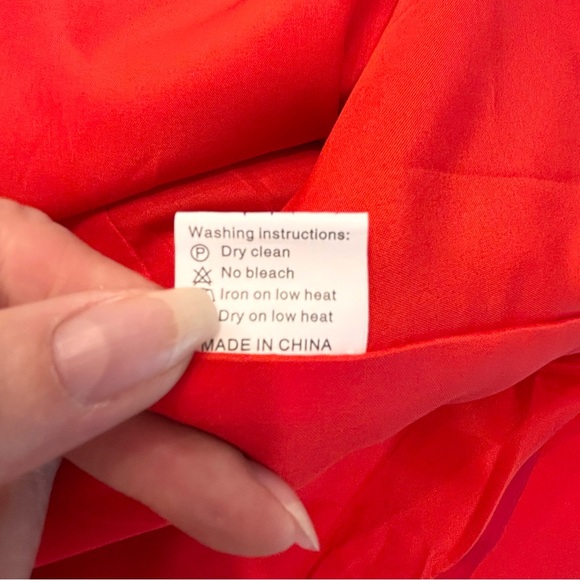 NEW Red Dress Satin Dress One Shoulder Dress NWT Size S/6 - Picture 7 of 10